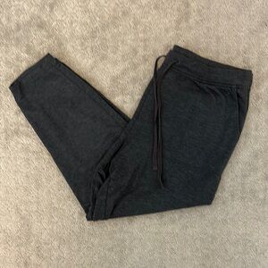 Lou & Grey Black Track Pants with Tapered Fit
